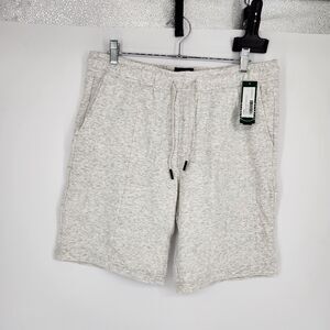01. Algo Men's Light Grey Medium Clubhouse Fleece‎ Panel Shorts NWT